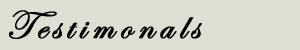 testimonials Testimonials